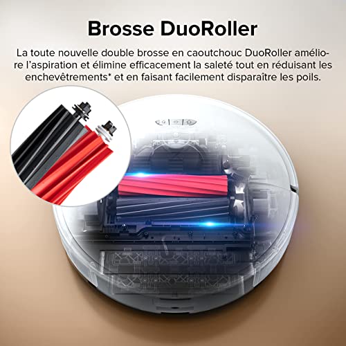 roborock s8 aspirateur robot laveur 6000pa brosse double avec Évitement d'obstacles par lumière structurée 3d, wifi/alexa/app, pour le idéal nettoyage des tapis & des cheveux (mise à niveau du s7)