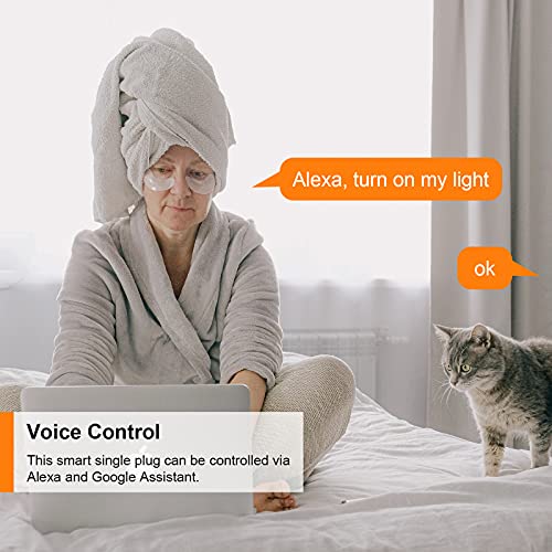 antela prise connectée wifi, 16a prise intelligente compatible avec alexa, google home, contrôle à distance, mesure de consommation Électrique, contrôle vocal, fonction de temps