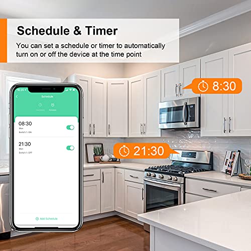 antela prise connectée wifi, 16a prise intelligente compatible avec alexa, google home, contrôle à distance, mesure de consommation Électrique, contrôle vocal, fonction de temps