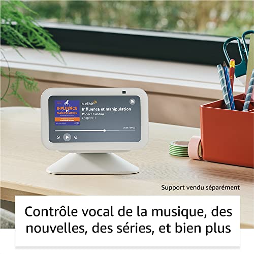echo show 5 (nouvelle génération) | Écran tactile connecté compact avec alexa pour le contrôle de votre maison connectée et bien plus | bleu gris