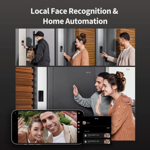 aqara sonnette vidéo g4 avec carillon, sonnette sans fil ou filaire, reconnaissance faciale et automatisation,wifi 2,4ghz, 1080p, sonnette sans fil avec camera, compatible homekit, alexa, google home