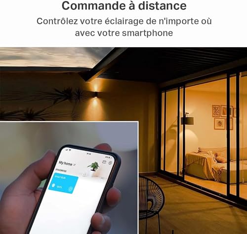 tapo ampoule connectée wifi, ampoule led e27 multicolore 2500k 6500k, dimmable 8.7 w 806lm, compatible avec alexa et google home, commande vocale, economie d'énergie, tapo l530e(2 pack)