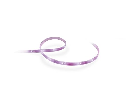 philips hue white & color ambiance indoor lightstrips+ 2m, v4, base connectique, compatible bluetooth, fonctionne avec alexa, google assistant et apple homekit