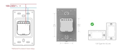 sonoff nspanel pro 120pb zigbee panneau de commande domotique