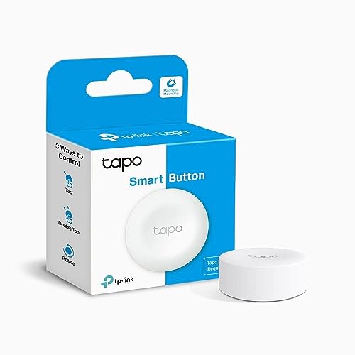 tapo interrupteur connecté tapo s200b, actions intelligentes, contrôle des appareils intelligents avec bouton, alarme en un clic, compatible avec alexa et google home, tapo hub requis