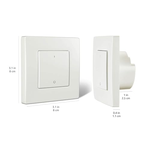 amazon basics interrupteur intelligent, 2 voies, fonctionne avec alexa, pas de hub requis, blanc