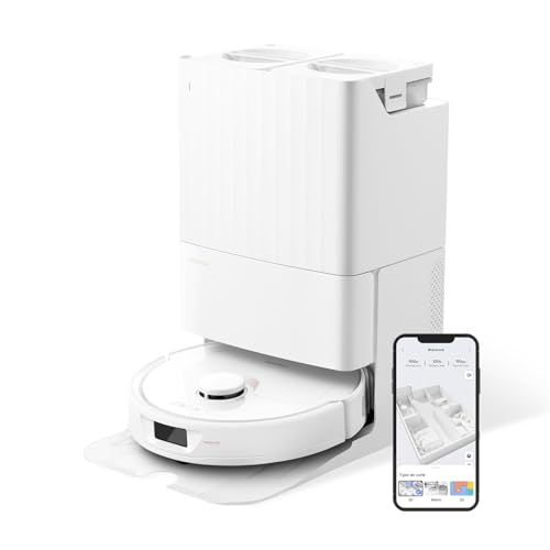 roborock qrevo robot aspirateur laveur avec station, fonctions automatiques vidage, lavage, séchage, nettoyage de la station, remplissage, 5500 pa, double serpillière rotative