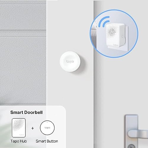 tapo interrupteur connecté tapo s200b, actions intelligentes, contrôle des appareils intelligents avec bouton, alarme en un clic, compatible avec alexa et google home, tapo hub requis