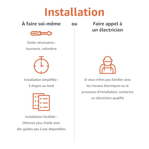 amazon basics interrupteur intelligent, 2 voies, fonctionne avec alexa, pas de hub requis, blanc