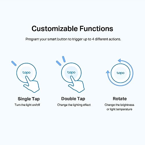 tapo interrupteur connecté tapo s200b, actions intelligentes, contrôle des appareils intelligents avec bouton, alarme en un clic, compatible avec alexa et google home, tapo hub requis