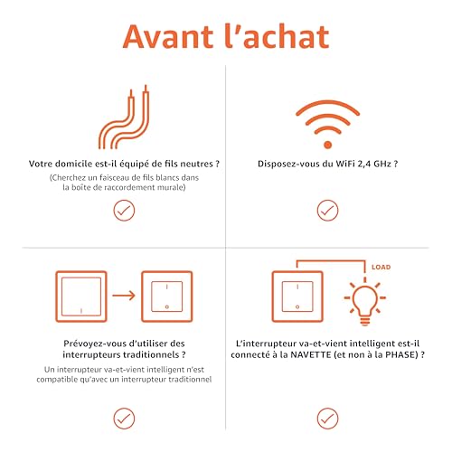 amazon basics interrupteur intelligent, 2 voies, fonctionne avec alexa, pas de hub requis, blanc