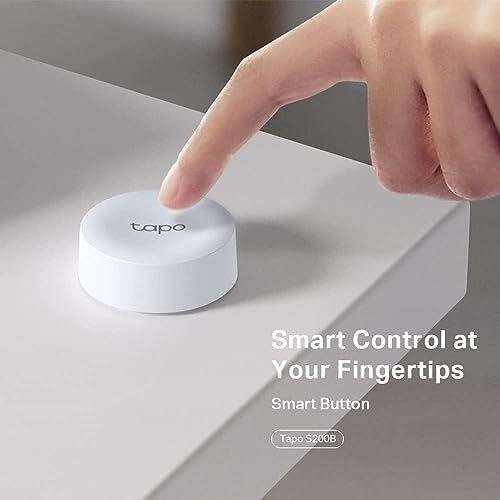 tapo interrupteur connecté tapo s200b, actions intelligentes, contrôle des appareils intelligents avec bouton, alarme en un clic, compatible avec alexa et google home, tapo hub requis