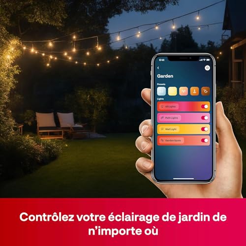 innr prise connectée exterieur zigbee, outdoor smart plug. fonctionne avec innr, philips hue*, alexa, hey google (hub connecté requis), prise programmable exterieure ip44, etanche, 10a, 2300w, osp 210