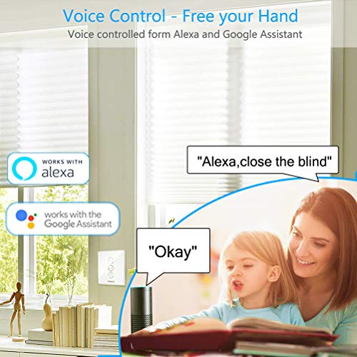 loratap 4 interrupteur module volet roulant connecté, commutateur rideau stores wifi, compatible avec alexa google home pour commande vocale, minuterie intelligent moteur mural