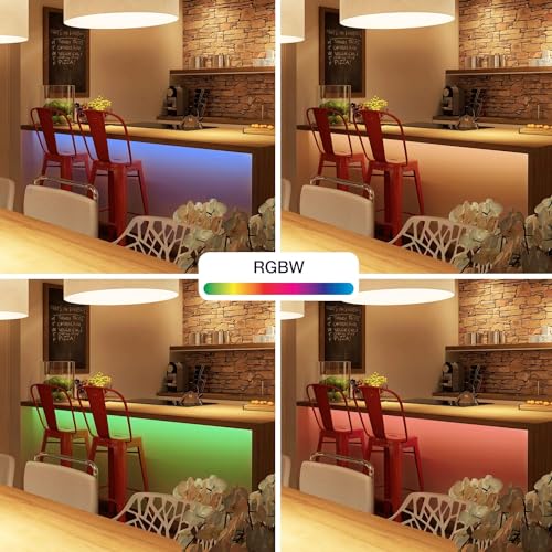 innr zigbee ruban led connecté 2m, fonctionne avec hue* et alexa (pont requis), bande led blanche chaude à froide, bandeau led rgb, lightstrip, bande lumineuse led autocollante, 1000 lm