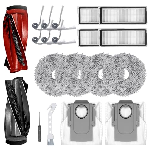 heykewi kit d'accessoires pour roborock qrevo curve/qrevo curv/qrevo edge robot aspirateur (20 accessoires)