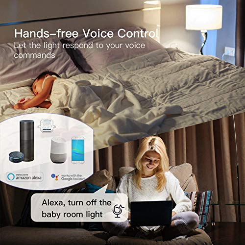 loratap lot de 2 interrupteur wifi alexa sans fil, va et vient parallèle, récepteur 2300w 10a, commutateur connecté intelligent, commande à distance par téléphone, relais compatible avec google home