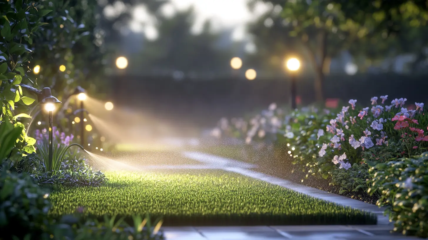 Domotique et jardin : contrôle automatique de l’arrosage et des lumières extérieures.